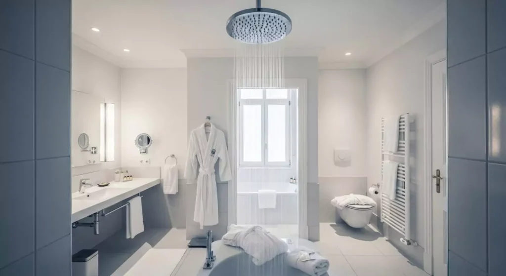 Spa-Like Bathroom 2025: Your Guide to a Luxurious, Relaxing Retreat 8 Bathroom having rainfall shower head and heated floor.