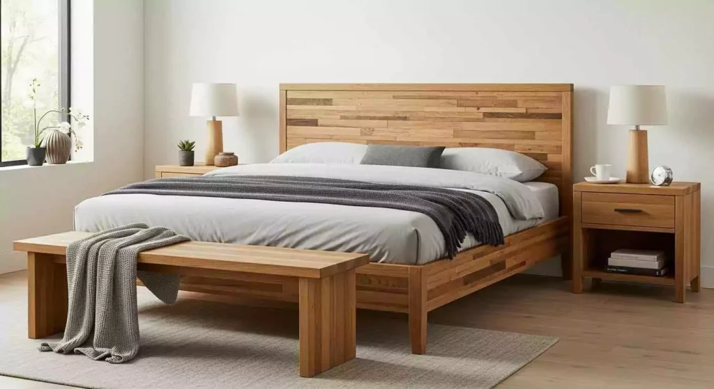 Bedroom with Wooden Accents