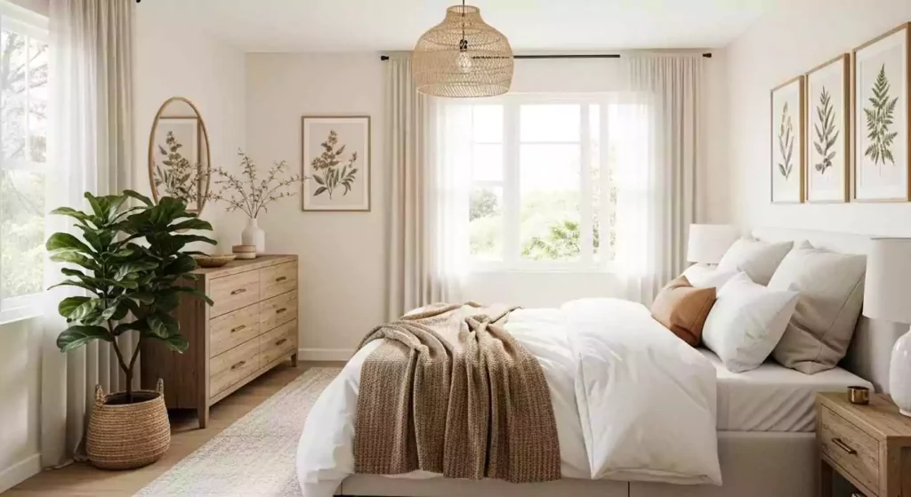 Bedroom Textured Layers with Organic Fabrics