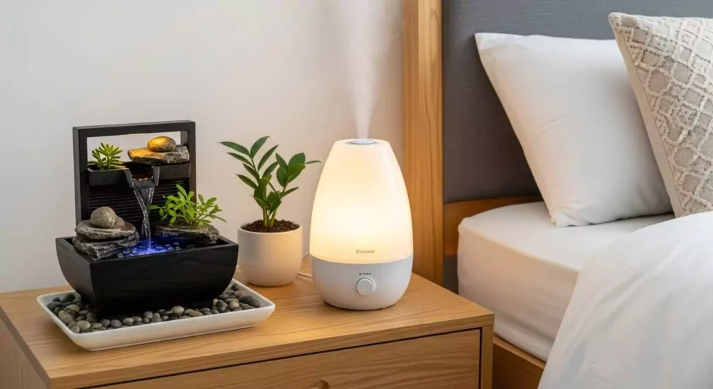 Bedroom with Water Elements for Serenity