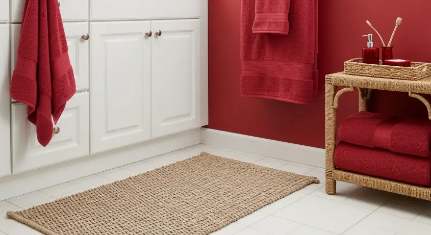 Cherry Red Bathroom 1