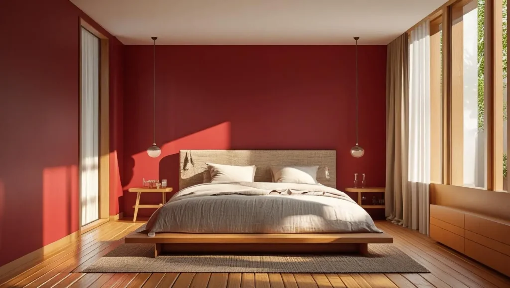 Cherry Red Bedroom