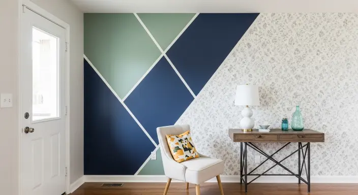 Wall with Paint or Wallpaper
