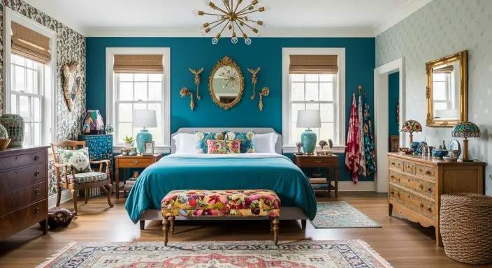 Eclectic Maximalism Bedroom