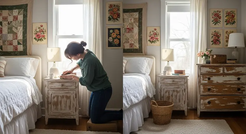 Vintage Bedroom Style on a Budget