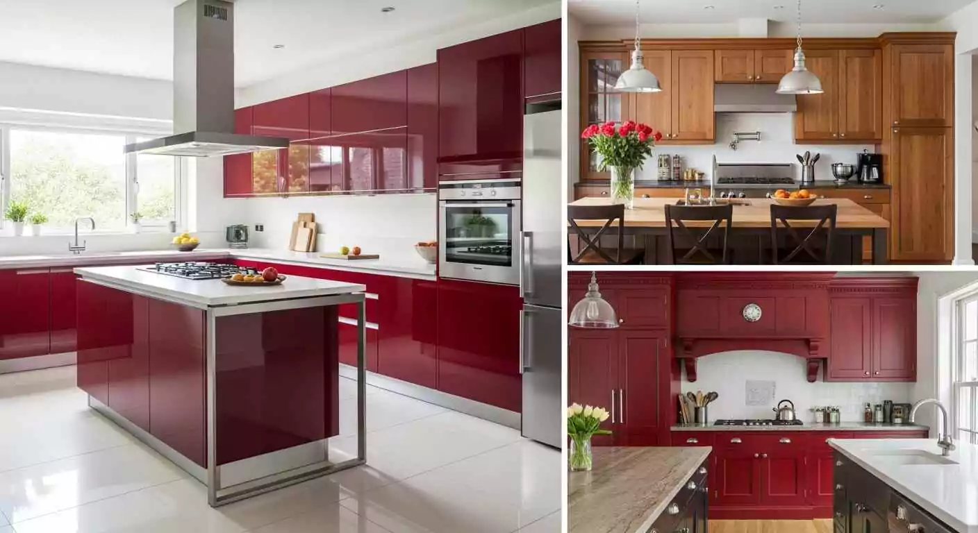 Cherry Red Kitchen Cabinets